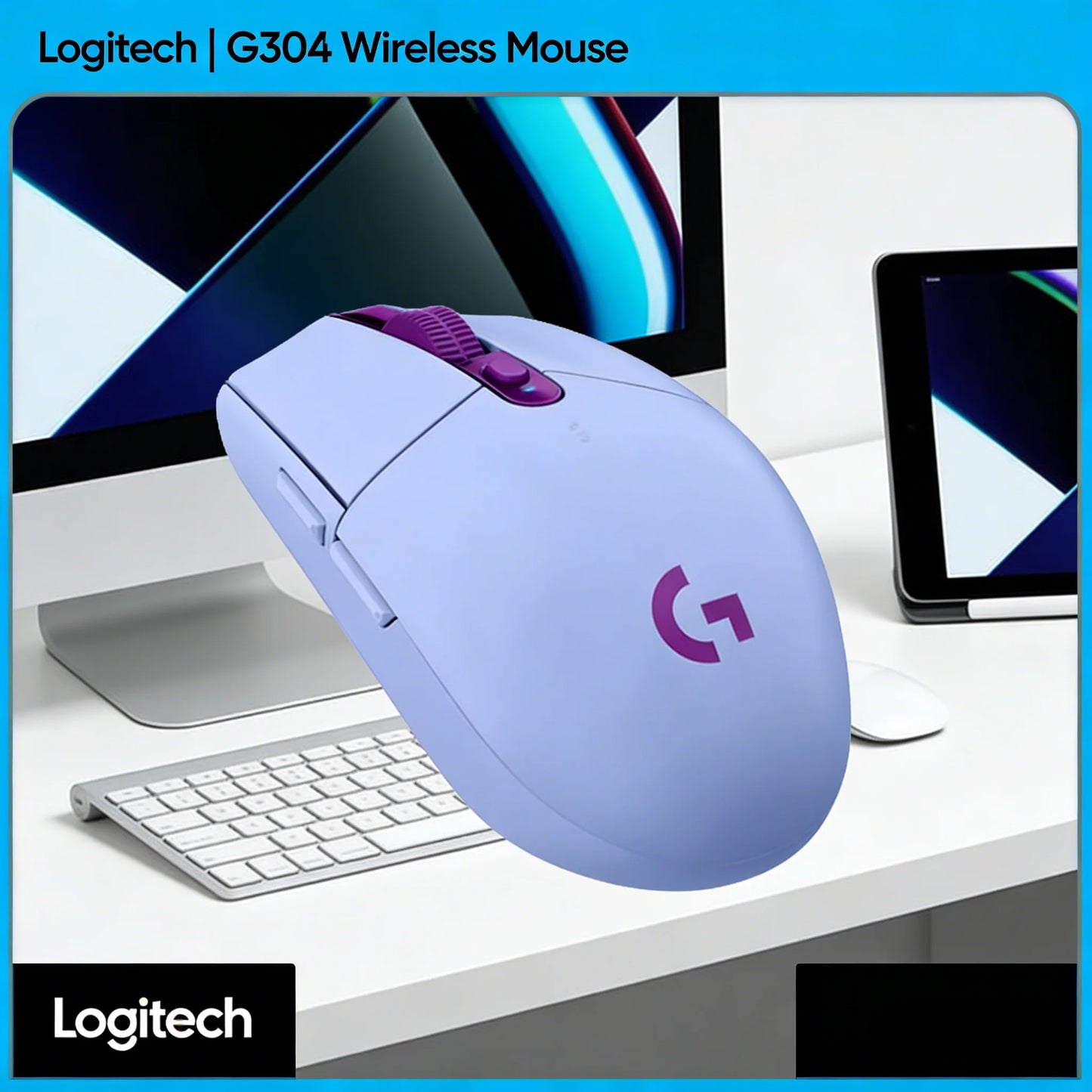 Wireless G304 /G305 Mouse Bateria de longa duração, perfeita para trabalho de escritório e sessões de jogos.