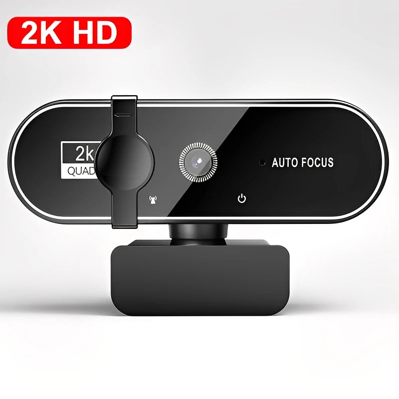 Mini Webcam 4K HD com Microfone, Webcam 2K Full HD, 30fps, Foco Automático, USB, para PC, Laptop e Gravação de Vídeo.