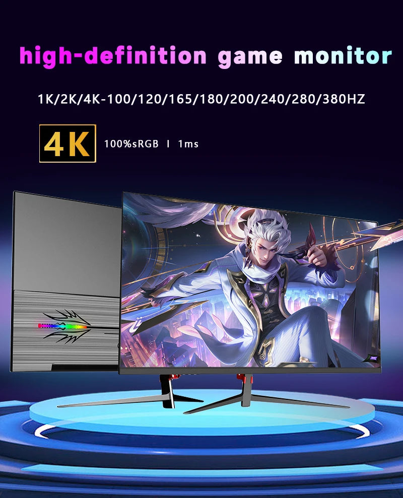 Monitor gamer de 27 polegadas, 1K, 280Hz, com design moderno e retroiluminação LED para entusiastas de eSports.