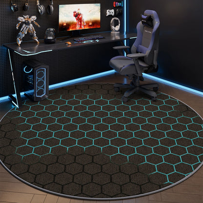 VIKAMA Tapete para cadeira de computador, cadeira giratória para sala de jogos, almofada silenciosa, cadeira de escritório, tapete lavável, decoração para casa