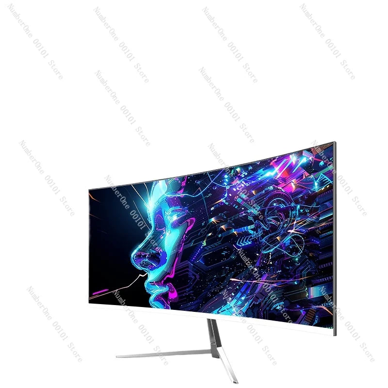 Tela curva de 34 polegadas - Tela 4K 165Hz com curvatura 1500R para uma experiência imersiva e ampla.