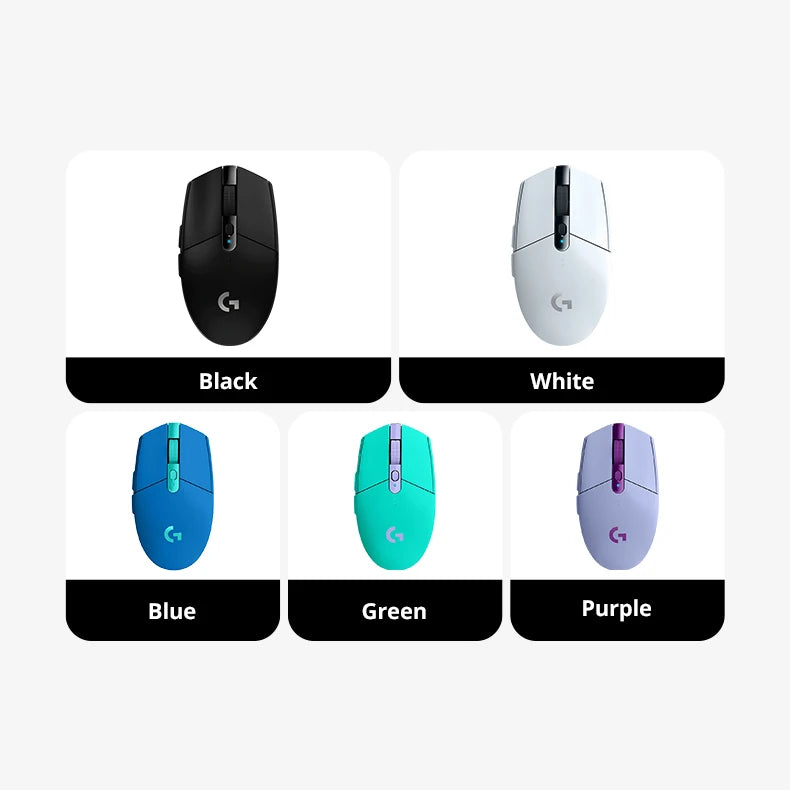 Wireless G304 /G305 Mouse Bateria de longa duração, perfeita para trabalho de escritório e sessões de jogos.
