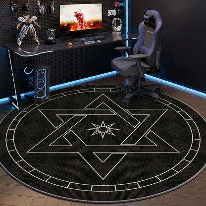 VIKAMA Tapete para cadeira de computador, cadeira giratória para sala de jogos, almofada silenciosa, cadeira de escritório, tapete lavável, decoração para casa