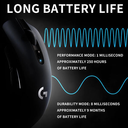 Wireless G304 /G305 Mouse Bateria de longa duração, perfeita para trabalho de escritório e sessões de jogos.