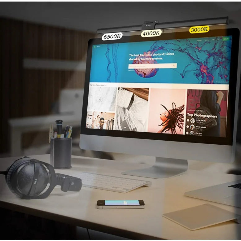 Monitor Light Bar LED Computer Screen Hanging Lights RGB Atmosphere Table Lamp for Work Study Read Gaming Stepless Dimmable