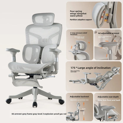 Cadeira Ergonômica de Esports com Elevação, Apoio de Braço 6D, Suporte Lombar, para Computador, Uso Doméstico, Escritório e Uso no Quarto.
