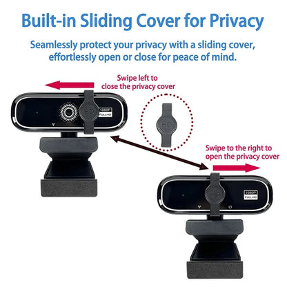 Mini Webcam 4K HD com Microfone, Webcam 2K Full HD, 30fps, Foco Automático, USB, para PC, Laptop e Gravação de Vídeo.