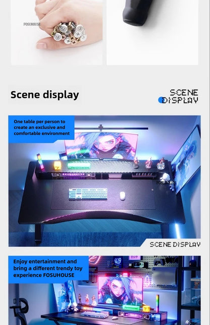 Mesas de computador nórdicas em fibra de carbono para casa, escritório, quarto, estudantes, para alugar, estilo simples, para jogos de eSports.