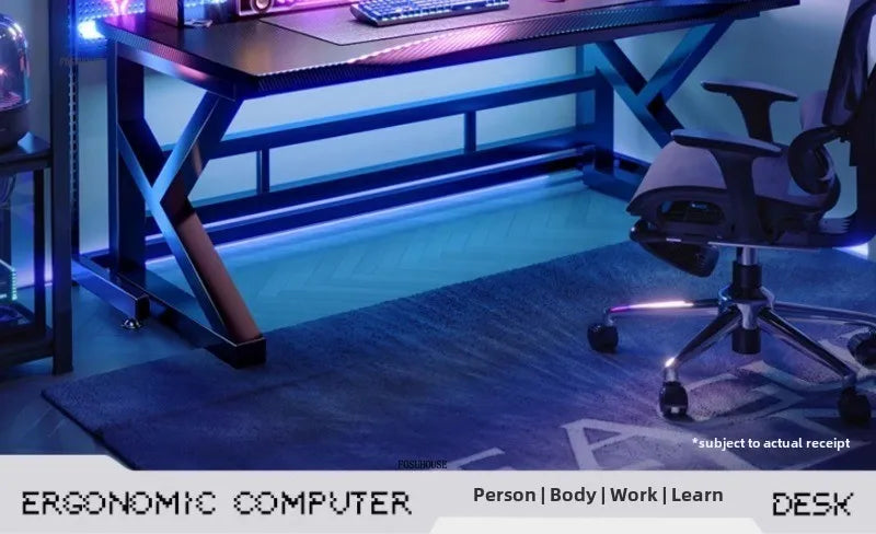 Mesas de computador nórdicas em fibra de carbono para casa, escritório, quarto, estudantes, para alugar, estilo simples, para jogos de eSports.