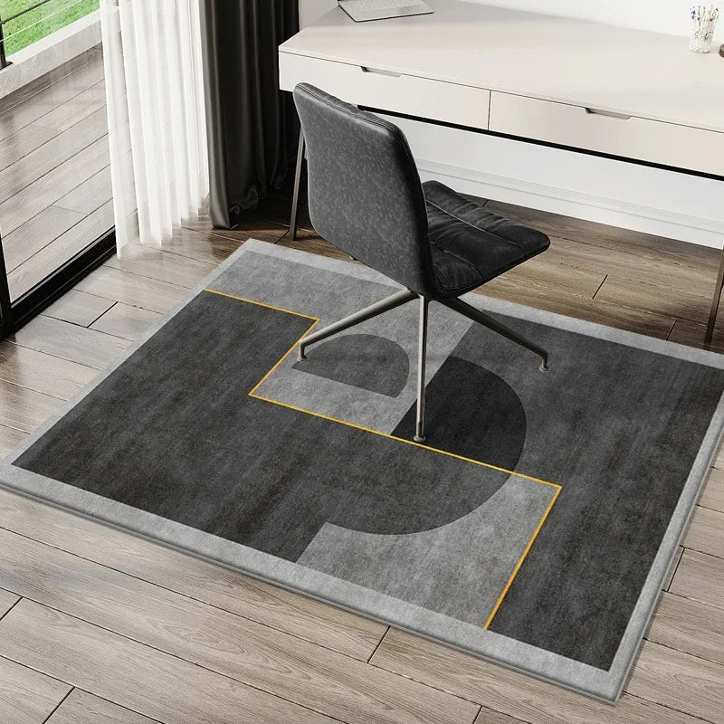 VIKAMA Tapete simples para cadeira de e-sports, tapete para mesa de estudo, cadeira giratória de computador, tapete para quarto, tapete para pés sujos, decoração para casa