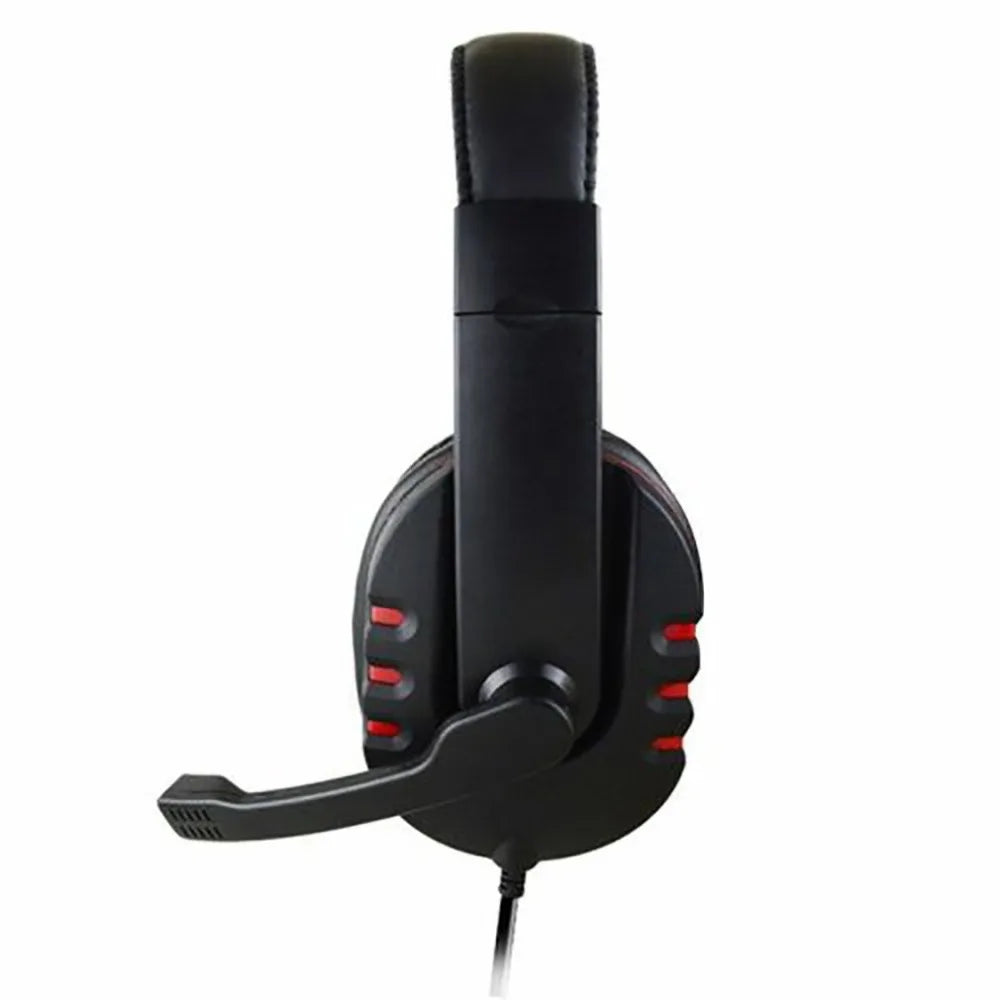 Fones de ouvido com fio de 3,5 mm para jogos, compatíveis com PS4, PlayStation 4, PC e computador, com microfone.