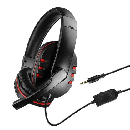 Fones de ouvido com fio de 3,5 mm para jogos, compatíveis com PS4, PlayStation 4, PC e computador, com microfone.