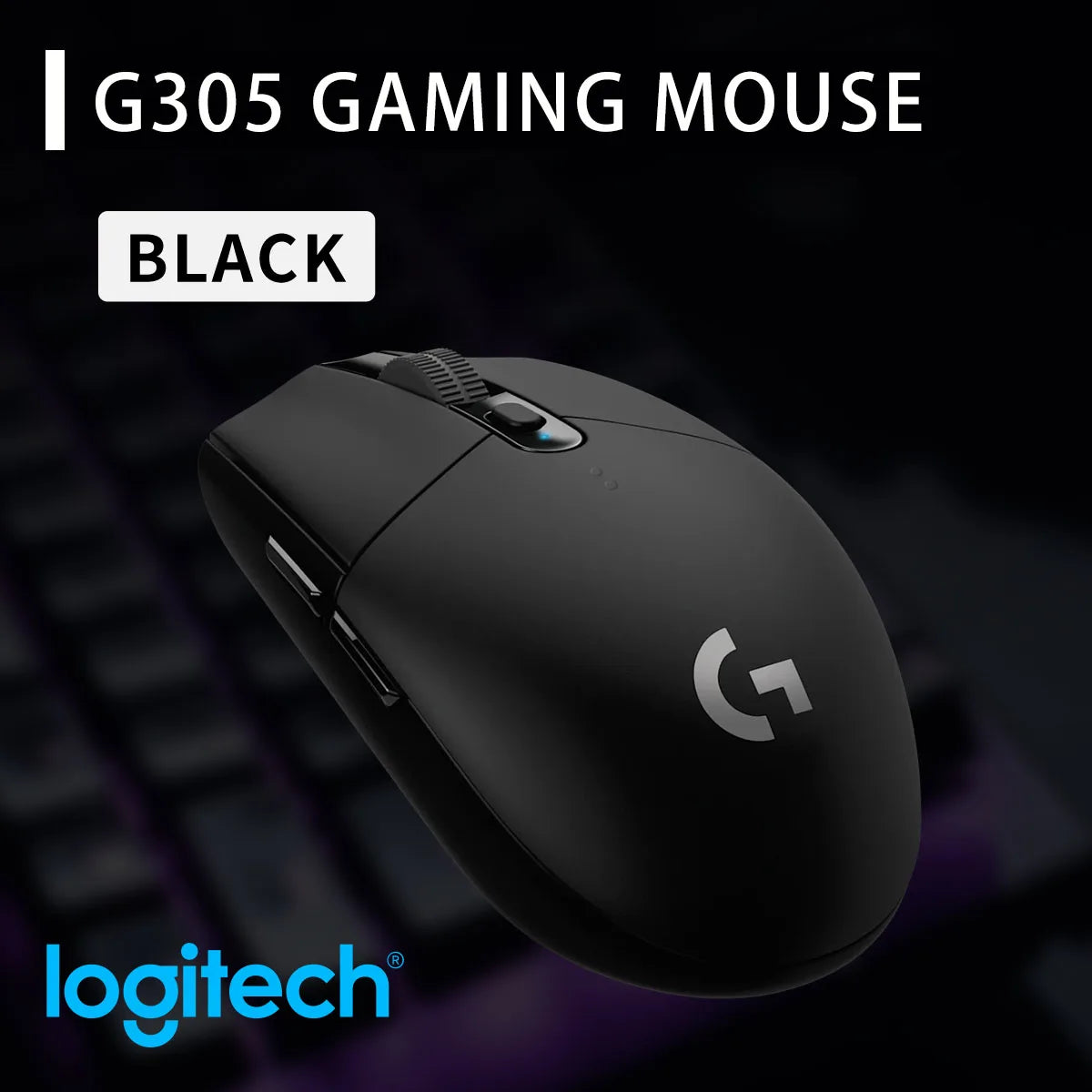 Wireless G304 /G305 Mouse Bateria de longa duração, perfeita para trabalho de escritório e sessões de jogos.