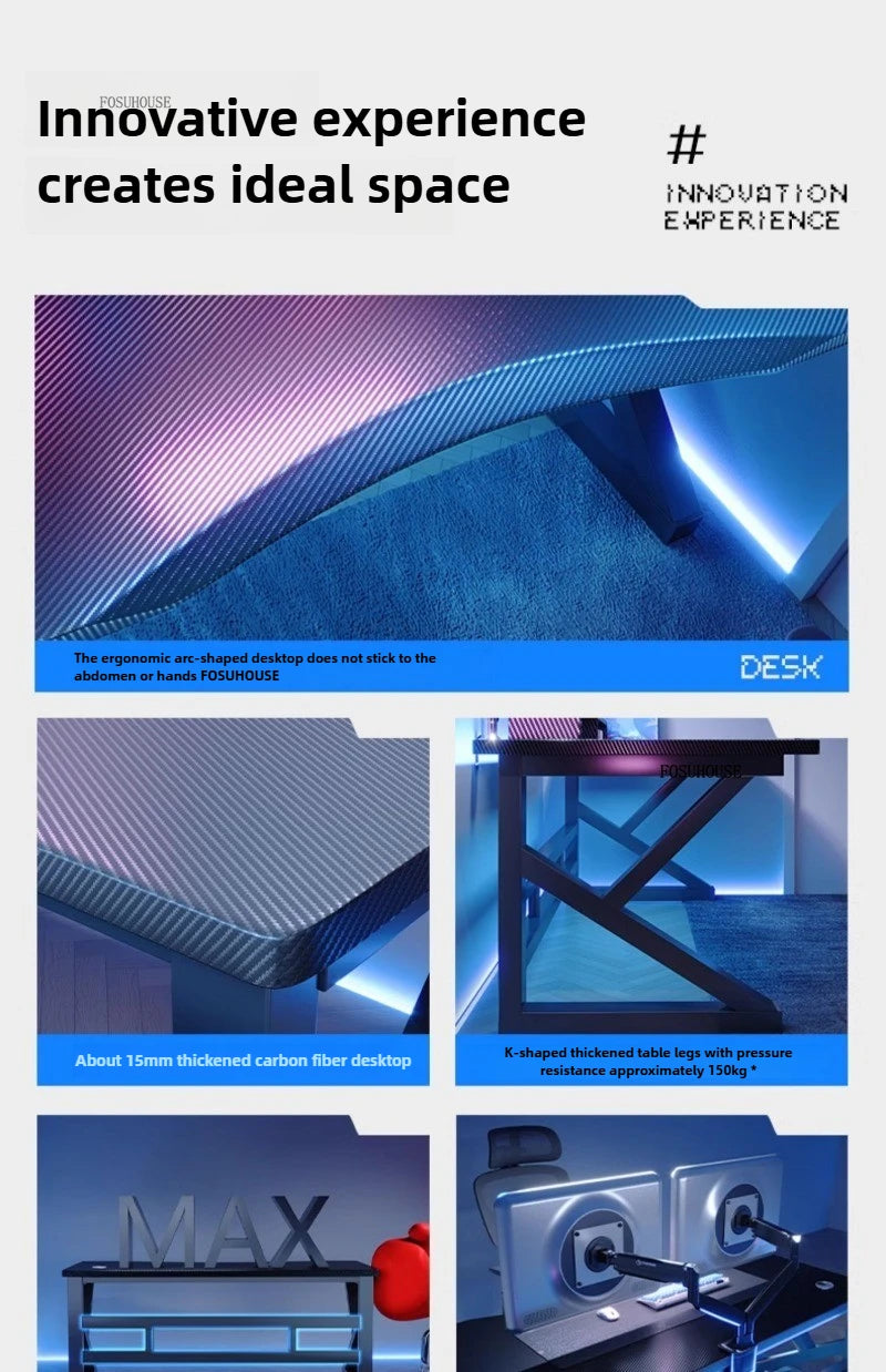 Mesas de computador nórdicas em fibra de carbono para casa, escritório, quarto, estudantes, para alugar, estilo simples, para jogos de eSports.