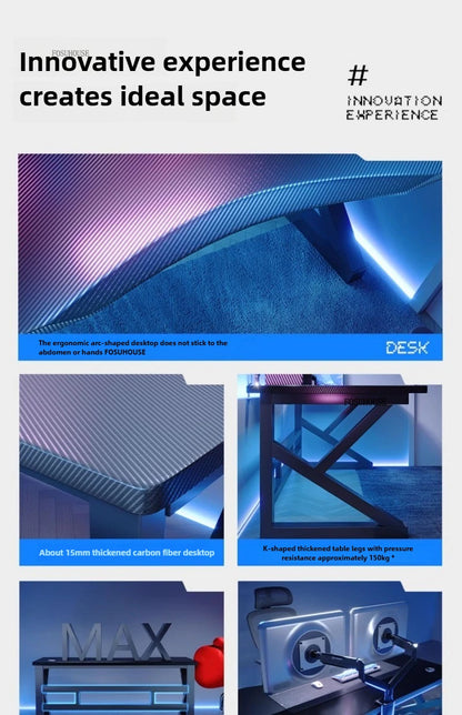 Mesas de computador nórdicas em fibra de carbono para casa, escritório, quarto, estudantes, para alugar, estilo simples, para jogos de eSports.