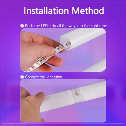 Luminária de chão LED RGB de 120 cm, moderna, para cantos, com design aconchegante, ideal para decoração de interiores. Controle remoto inteligente por aplicativo.