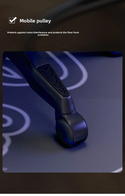 Cadeira de jogos com elevação para quarto, escritório, sala de estudos, almofada para computador, ajustável de 90° a 125°, com apoio para os pés e encosto.