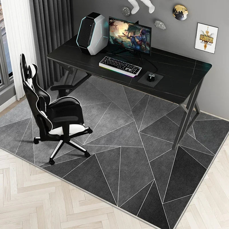 VIKAMA Tapete simples para cadeira de e-sports, tapete para mesa de estudo, cadeira giratória de computador, tapete para quarto, tapete para pés sujos, decoração para casa