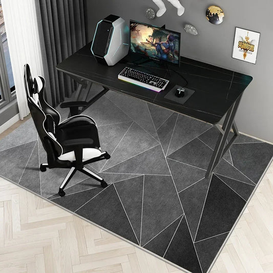 VIKAMA Tapete simples para cadeira de e-sports, tapete para mesa de estudo, cadeira giratória de computador, tapete para quarto, tapete para pés sujos, decoração para casa