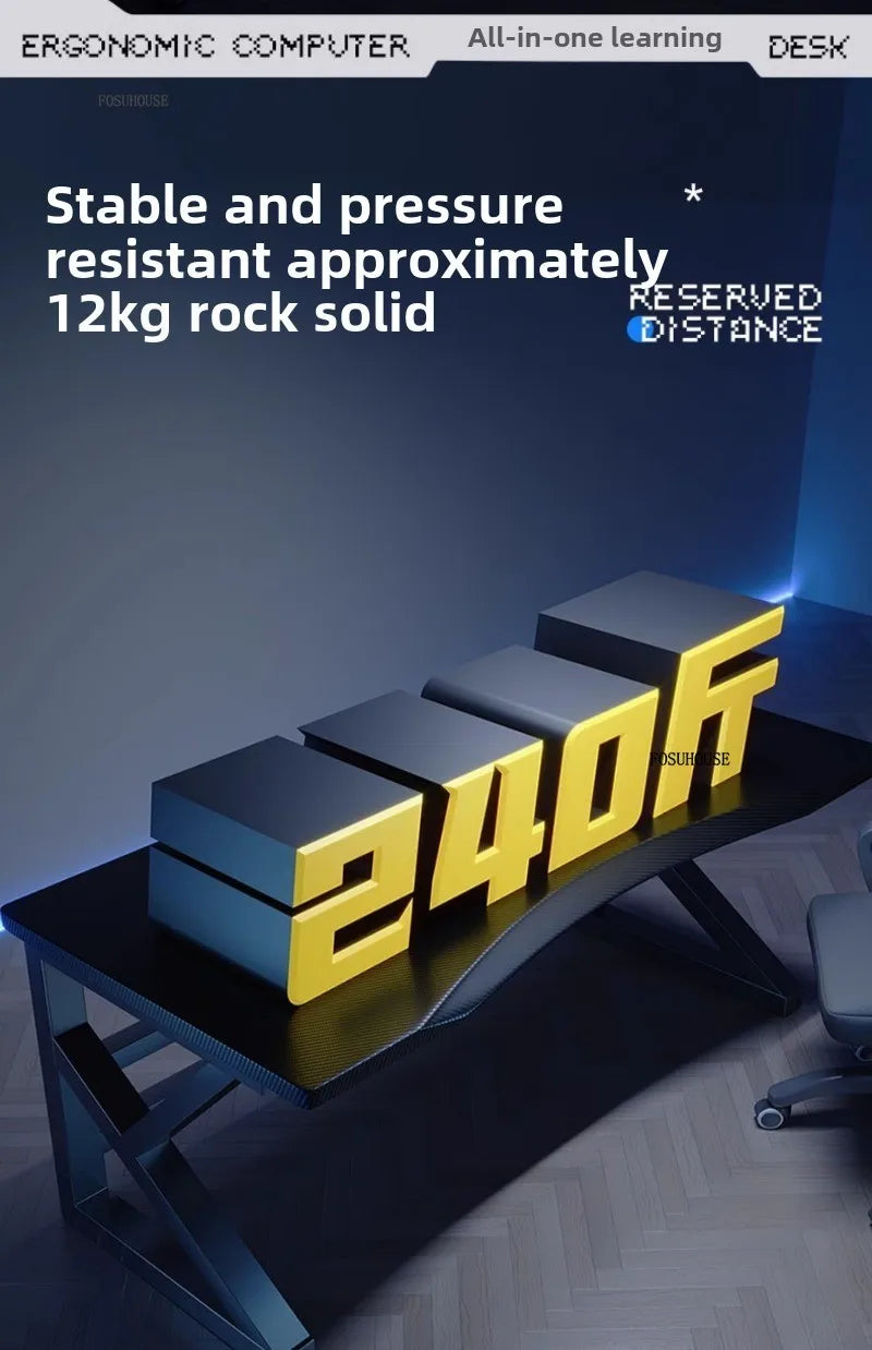 Mesas de computador nórdicas em fibra de carbono para casa, escritório, quarto, estudantes, para alugar, estilo simples, para jogos de eSports.