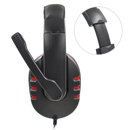 Fones de ouvido com fio de 3,5 mm para jogos, compatíveis com PS4, PlayStation 4, PC e computador, com microfone.