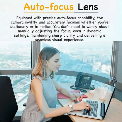 Mini Webcam 4K HD com Microfone, Webcam 2K Full HD, 30fps, Foco Automático, USB, para PC, Laptop e Gravação de Vídeo.