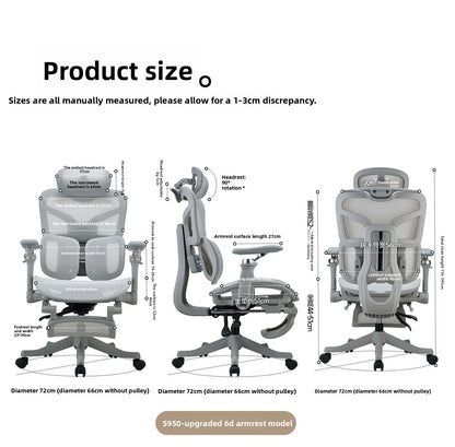 Cadeira Ergonômica de Esports com Elevação, Apoio de Braço 6D, Suporte Lombar, para Computador, Uso Doméstico, Escritório e Uso no Quarto.