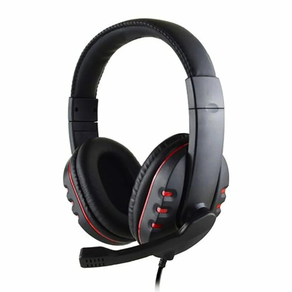 Fones de ouvido com fio de 3,5 mm para jogos, compatíveis com PS4, PlayStation 4, PC e computador, com microfone.