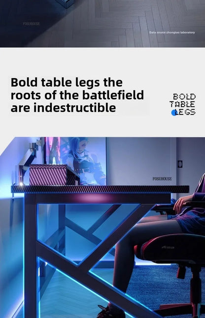 Mesas de computador nórdicas em fibra de carbono para casa, escritório, quarto, estudantes, para alugar, estilo simples, para jogos de eSports.