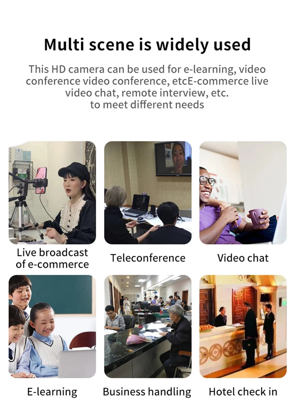 Webcam portátil Full HD 1080P 2K 4K para PC e laptop, com foco automático, ideal para transmissões ao vivo com microfone e iluminação. Transmissão ao vivo flexível e com iluminação integrada.