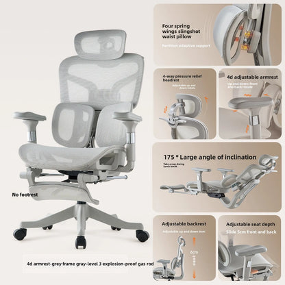 Cadeira Ergonômica de Esports com Elevação, Apoio de Braço 6D, Suporte Lombar, para Computador, Uso Doméstico, Escritório e Uso no Quarto.