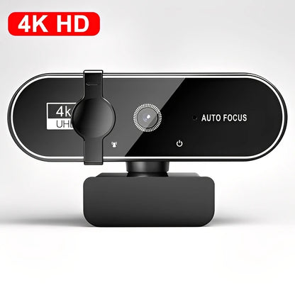 Mini Webcam 4K HD com Microfone, Webcam 2K Full HD, 30fps, Foco Automático, USB, para PC, Laptop e Gravação de Vídeo.