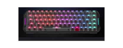 Teclado mecânico para jogos DarkBeacon Blade 68 silencioso, com teclas transparentes, RGB, com fio e troca a quente.