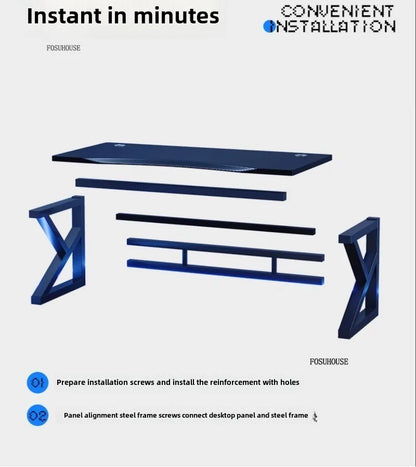 Mesas de computador nórdicas em fibra de carbono para casa, escritório, quarto, estudantes, para alugar, estilo simples, para jogos de eSports.