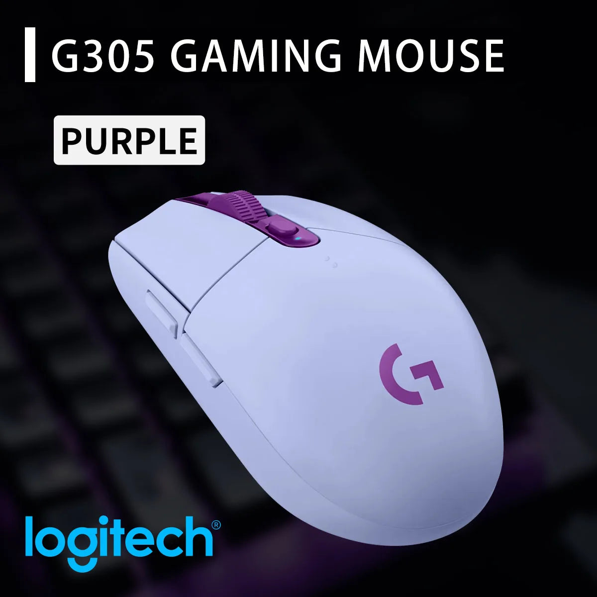 Wireless G304 /G305 Mouse Bateria de longa duração, perfeita para trabalho de escritório e sessões de jogos.