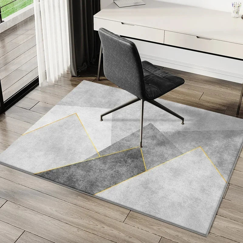VIKAMA Tapete simples para cadeira de e-sports, tapete para mesa de estudo, cadeira giratória de computador, tapete para quarto, tapete para pés sujos, decoração para casa
