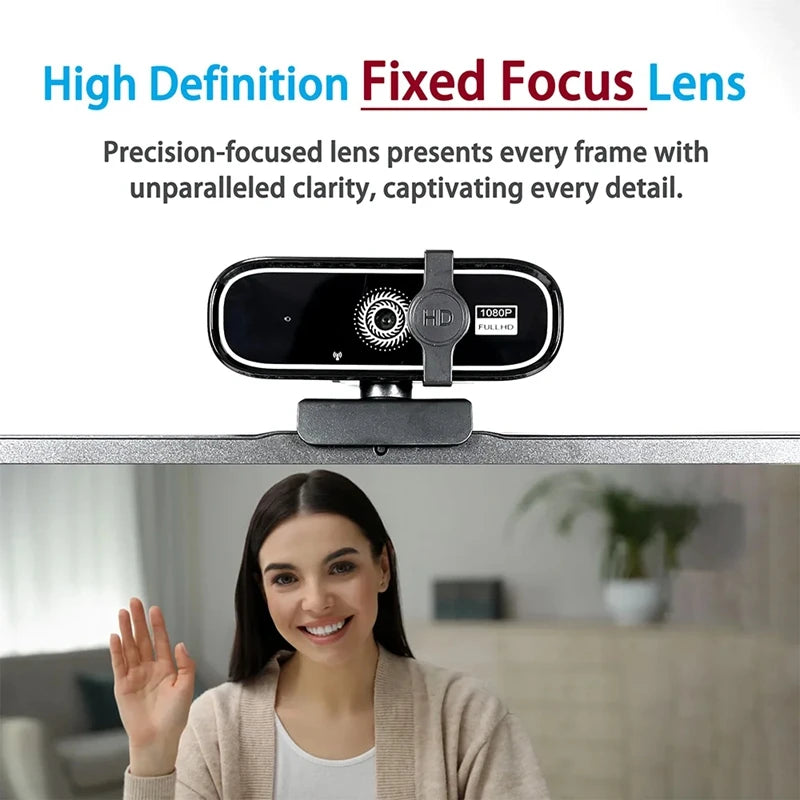 Mini Webcam 4K HD com Microfone, Webcam 2K Full HD, 30fps, Foco Automático, USB, para PC, Laptop e Gravação de Vídeo.