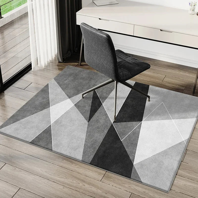 VIKAMA Tapete simples para cadeira de e-sports, tapete para mesa de estudo, cadeira giratória de computador, tapete para quarto, tapete para pés sujos, decoração para casa