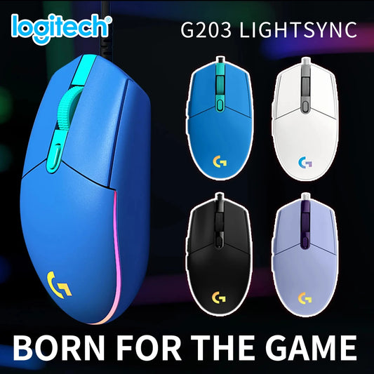 Logitech G203 Wired Mouse Gamer, Esports-Grade, 6 Programmable Buttons & Multi-Color for Competitive Games